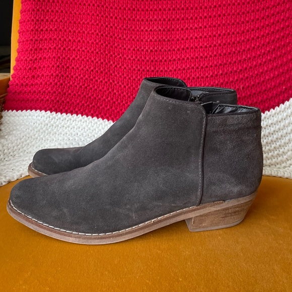 Sam Edelman Shoes - Sam Edelman “Mercer” Charcoal Suede Ankle Boots - Size 7.5